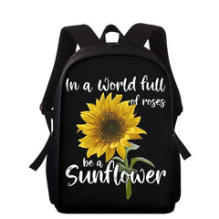 Kindergarten Baby Sunflower Book Bags You Are My Sunshine Yellow Flower Print