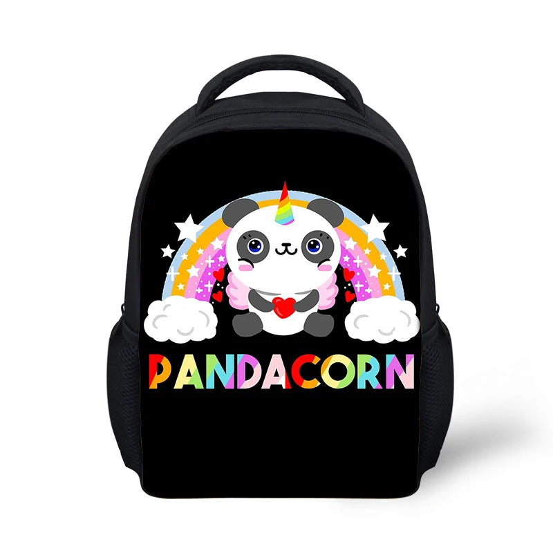 Kindergarten Kids Backpack Panda Unicorn Pattern Babies School Book Bags