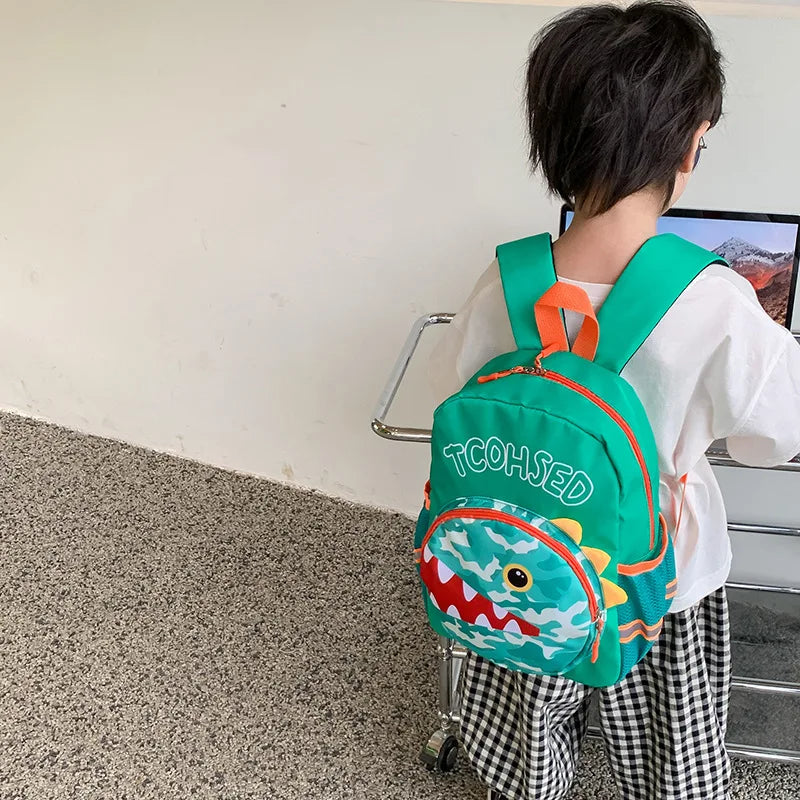 Kindergarten Schoolbag Nylon Baby Bag Cartoon Handsome Boy Girls Travel Backpack