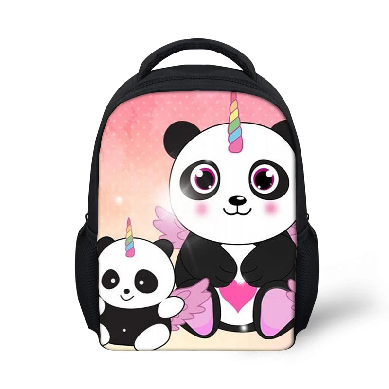 Kindergarten Students Backpack Panda Unicorn Pattern Babies School Book Bags