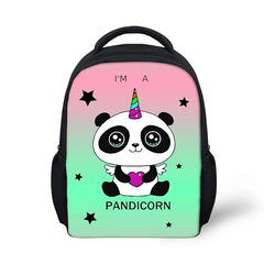 Kindergarten Students Backpack Panda Unicorn Pattern Babies School Book Bags