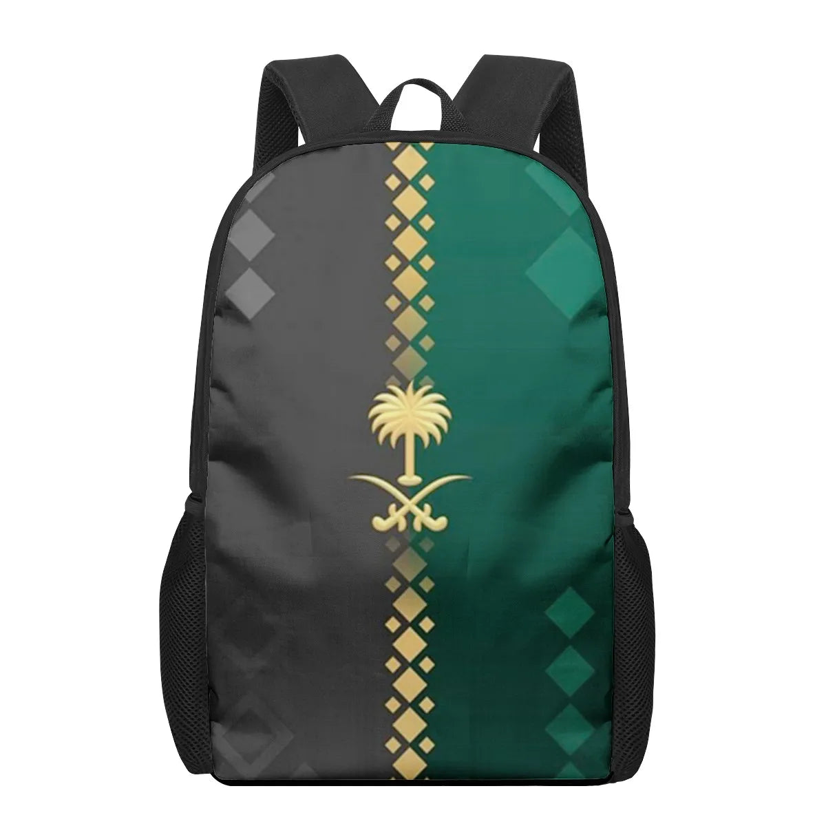 Saudi Arabia Flag 3D Print School Backpack for Boys Girls Teenager Kids Book Bag