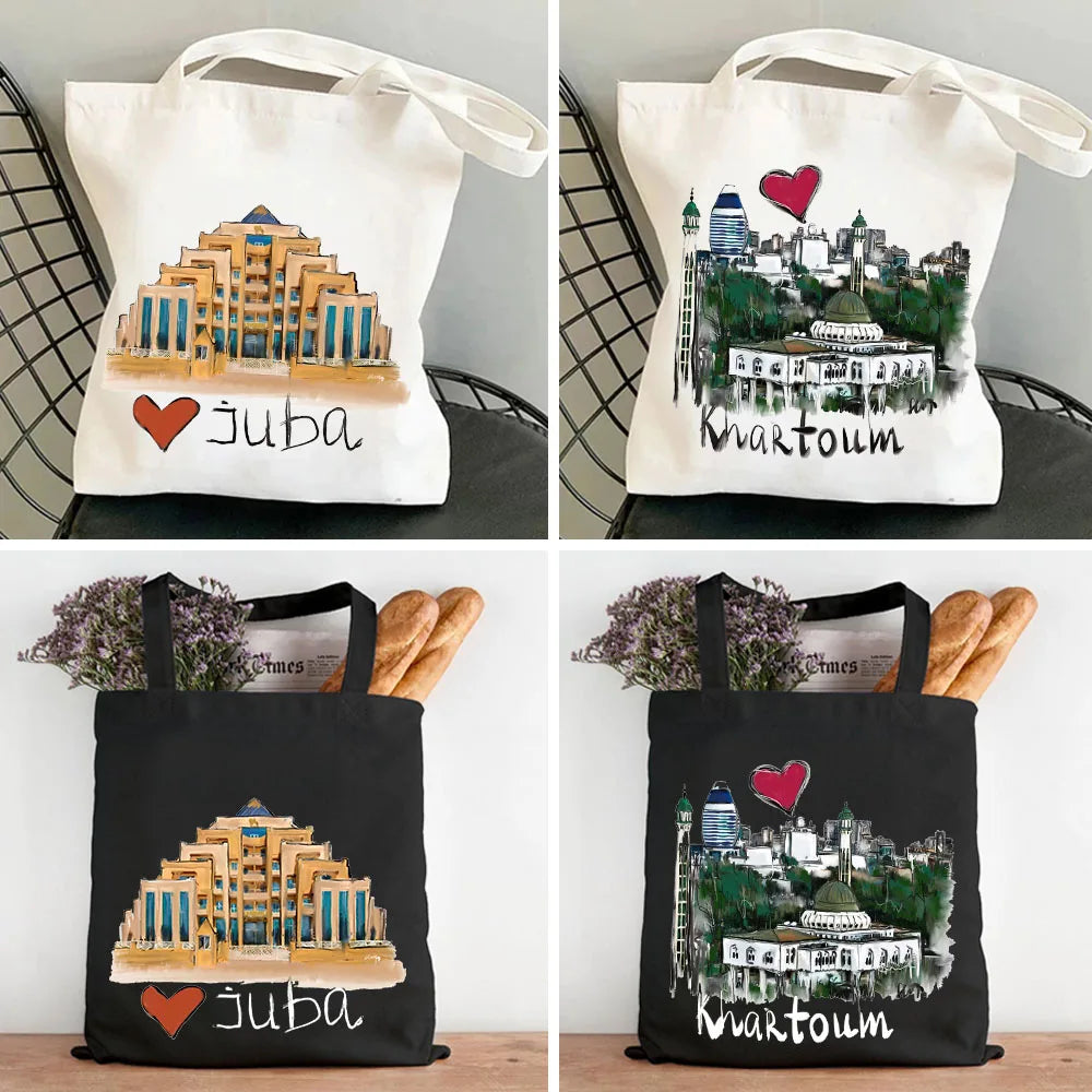 Canvas Shopper Bag Harajuku Tote Shoulder Eco Shopping Bag
