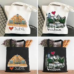 Canvas Shopper Bag Harajuku Tote Shoulder Eco Shopping Bag