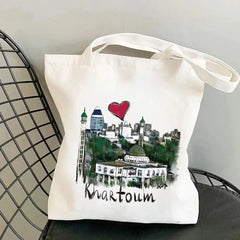 Canvas Shopper Bag Harajuku Tote Shoulder Eco Shopping Bag