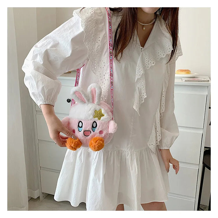 Kirbystar 88741 Anime Plush Shoulder Bag Cartoon Tote Handbag
