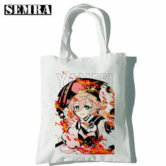Klee Anime Women Canvas Shopper Bag Large Capacity Tote Mouse Shoulder Handbag