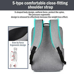 Anti Theft Travel Backpack USB Laptop Bag