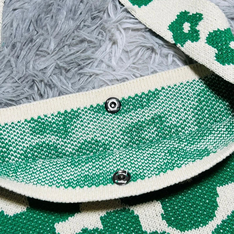 Knitted Handbags Crochet Tote Shoulder Bag Book Storage Casual Shopping