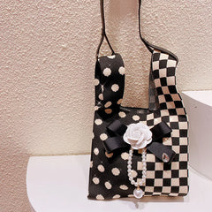 Knitted Wrist Bag Women Boho Bag Casual Shoulder Tote