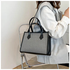 Knitting Handbags Women's Bag Shoulder Crossbody Top Handle Totes Square
