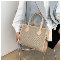 Knitting Handbags Women's Bag Shoulder Crossbody Top Handle Totes Square