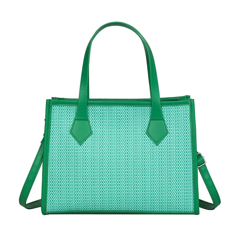 Knitting Handbags Women's Bag Shoulder Crossbody Top Handle Totes Square