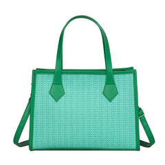 Knitting Handbags Women's Bag Shoulder Crossbody Top Handle Totes Square