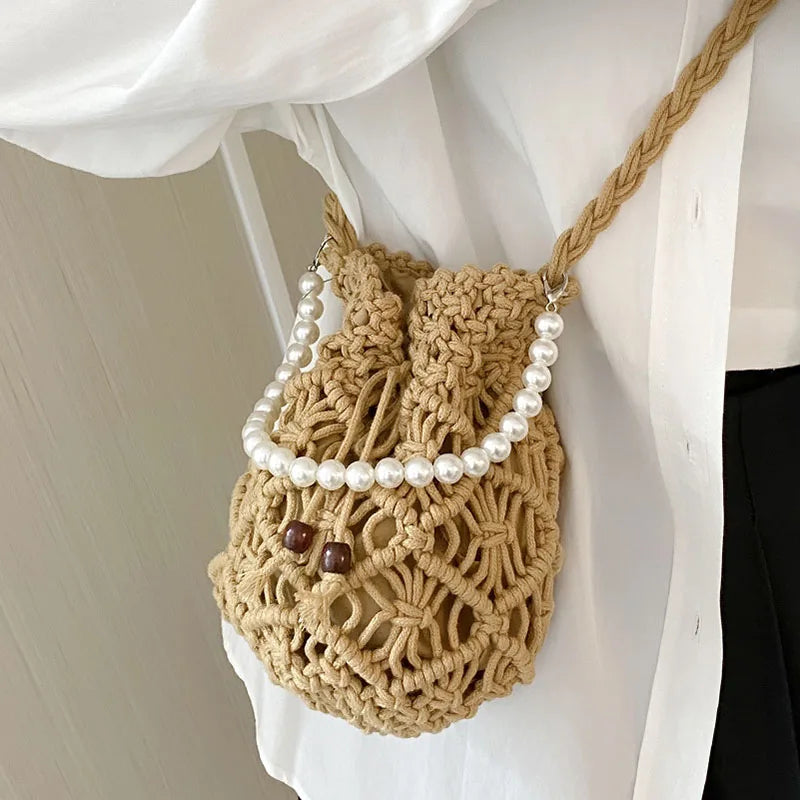 Summer Crossbody Women's Bag Knitting Pattern Bucket Shoulder Bags