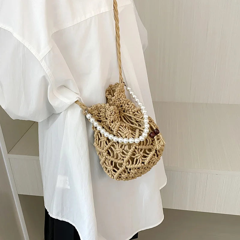 Summer Crossbody Women's Bag Knitting Pattern Bucket Shoulder Bags