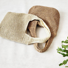 Winter Knit Shoulder Bag Soft Totebag Handbag Women Shopping Bags