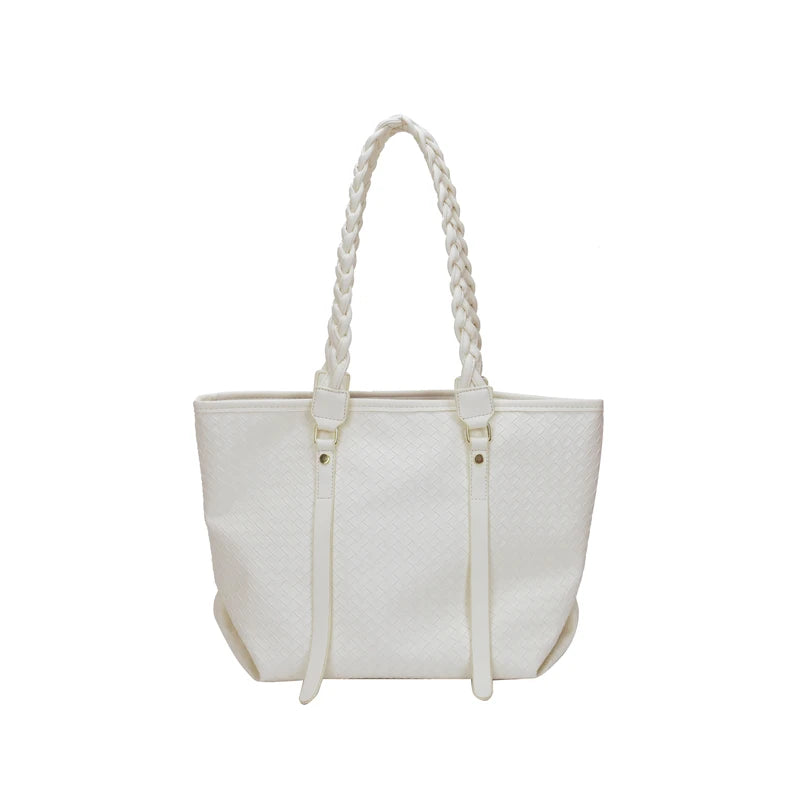 Knitting Shoulder Bags for Women Solid Totes Classic Package Casual Handbags