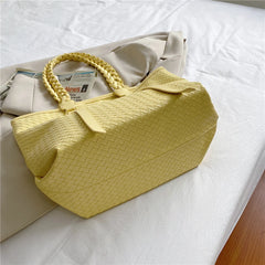 Knitting Shoulder Bags for Women Solid Totes Classic Package Casual Handbags