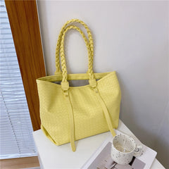 Knitting Shoulder Bags for Women Solid Totes Classic Package Casual Handbags