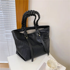 Knitting Shoulder Bags for Women Solid Totes Classic Package Casual Handbags