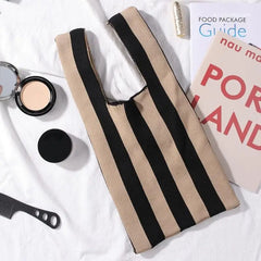 Knitting Women Handbag Shoulder Bag Big Tote Shopping Wristlet Bag