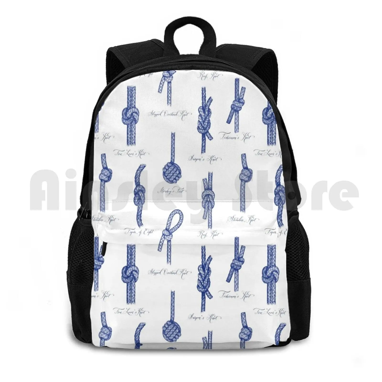 Maritime Marine Knots Outdoor Hiking Backpack Navy Climbing Sports Bag