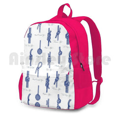 Maritime Marine Knots Outdoor Hiking Backpack Navy Climbing Sports Bag