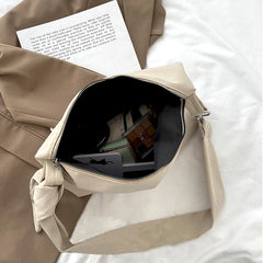 Knotted Straps Shoulder Bag Casual Nylon Handbag