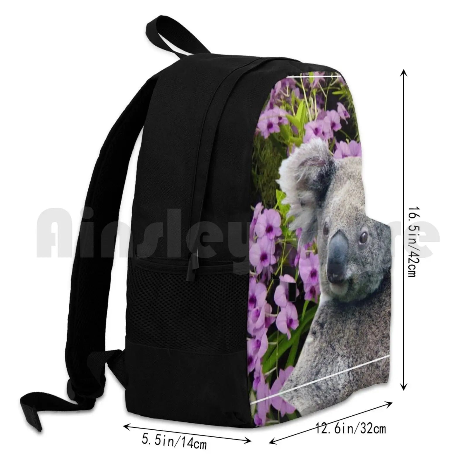 Koala And Orchids Outdoor Hiking Backpack Waterproof Camping Travel