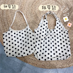 Korea Canvas Zipper Tote Bag Women's Shoulder