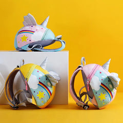 Korea Girl Kindergarten School bag Unicorn Shape Toddler Kids Girls Anti-lost Ba