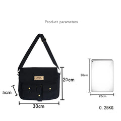 Korea Harajuku Messenger Bag Canvas Men Women College Students Pockets