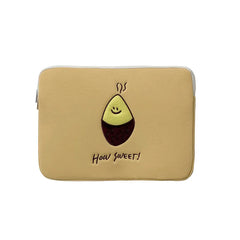 Korea Ins Baked Sweet Potato Embroidery iPad Flat Bag Laptop Bag 11 13 15 Inch