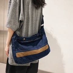 Korea Style Denim Shoulder Bags For Women Casual Eco Bag