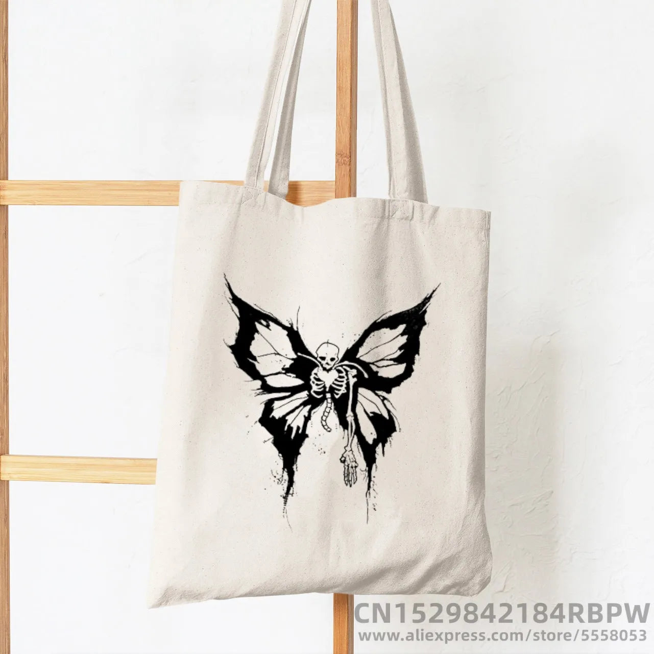 Korea Ulzzang Ins Heart Women Canvas Tote Bag Girl Art Gothic School Bag