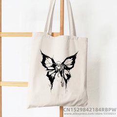 Korea Ulzzang Ins Heart Women Canvas Tote Bag Girl Art Gothic School Bag