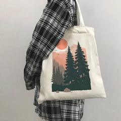 Korea Ulzzang Women's Canvas Bag Harajuku Ins Casual Large Capacity Zipper