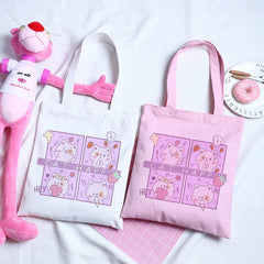 Korean Ulzzang Mountain Print Women Canvas Bag Large Capacity