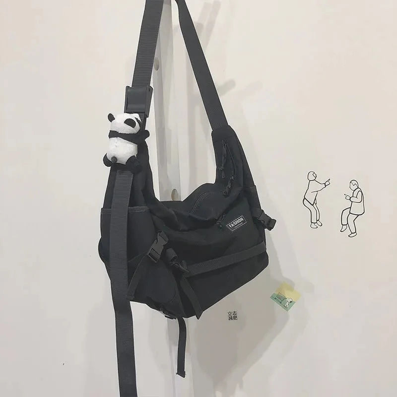 Korea Ulzzang Waterproof Shoulder Bag Large Capacity Hip Hop Teen School Bag