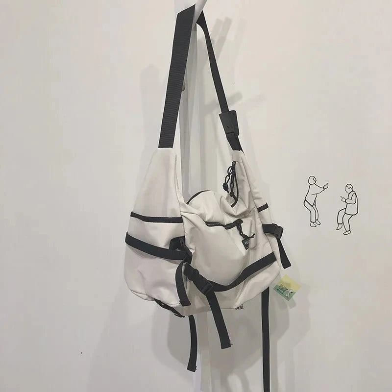 Korea Ulzzang Waterproof Shoulder Bag Large Capacity Hip Hop Teen School Bag