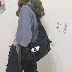 Korea Ulzzang Waterproof Shoulder Bag Large Capacity Hip Hop Teen School Bag