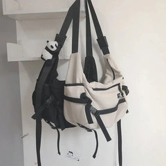 Korea Ulzzang Waterproof Shoulder Bag Large Capacity Hip Hop Teen School Bag