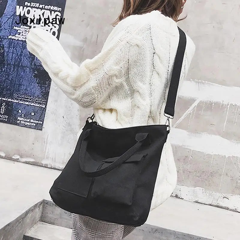 Vintage Canvas Crossbody Bag Women Large Capacity Tote Bag