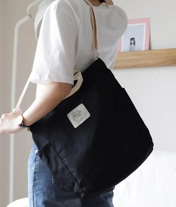 Canvas Shoulder Bag Handbag Small Fresh Messenger Bag Casual Cloth Bag