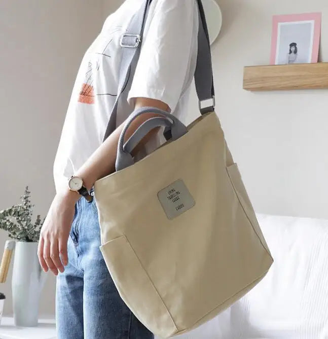 Canvas Shoulder Bag Handbag Small Fresh Messenger Bag Casual Cloth Bag