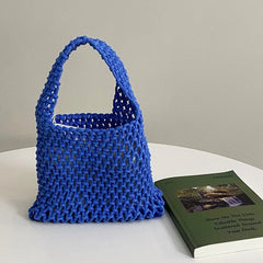 Bohemian Mesh Clutch Rope Wrist Bag Beach Bucket Bag