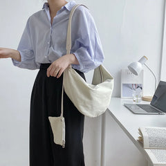 Canvas One-shoulder Messenger Bag Large Capacity