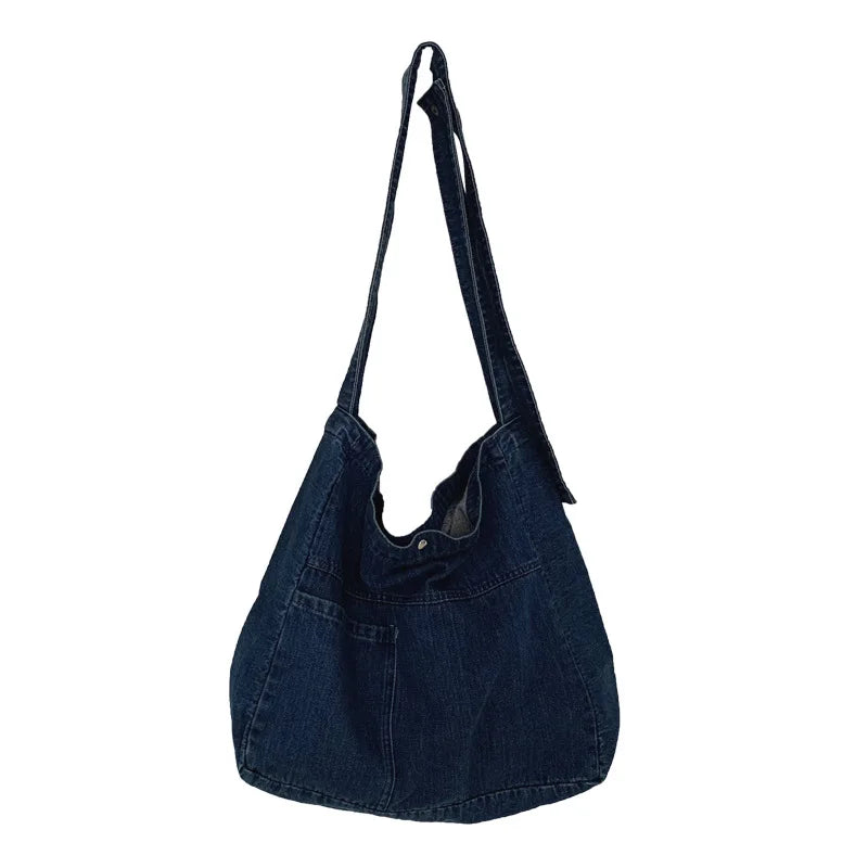 Canvas Shoulder Crossbody Women's Bag Denim Girl Students Messenger Book Bag