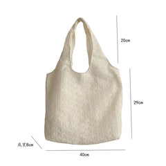 Canvas Shoulder Shopper Bag Women Large Student Bookbag Woman Tote Cotton